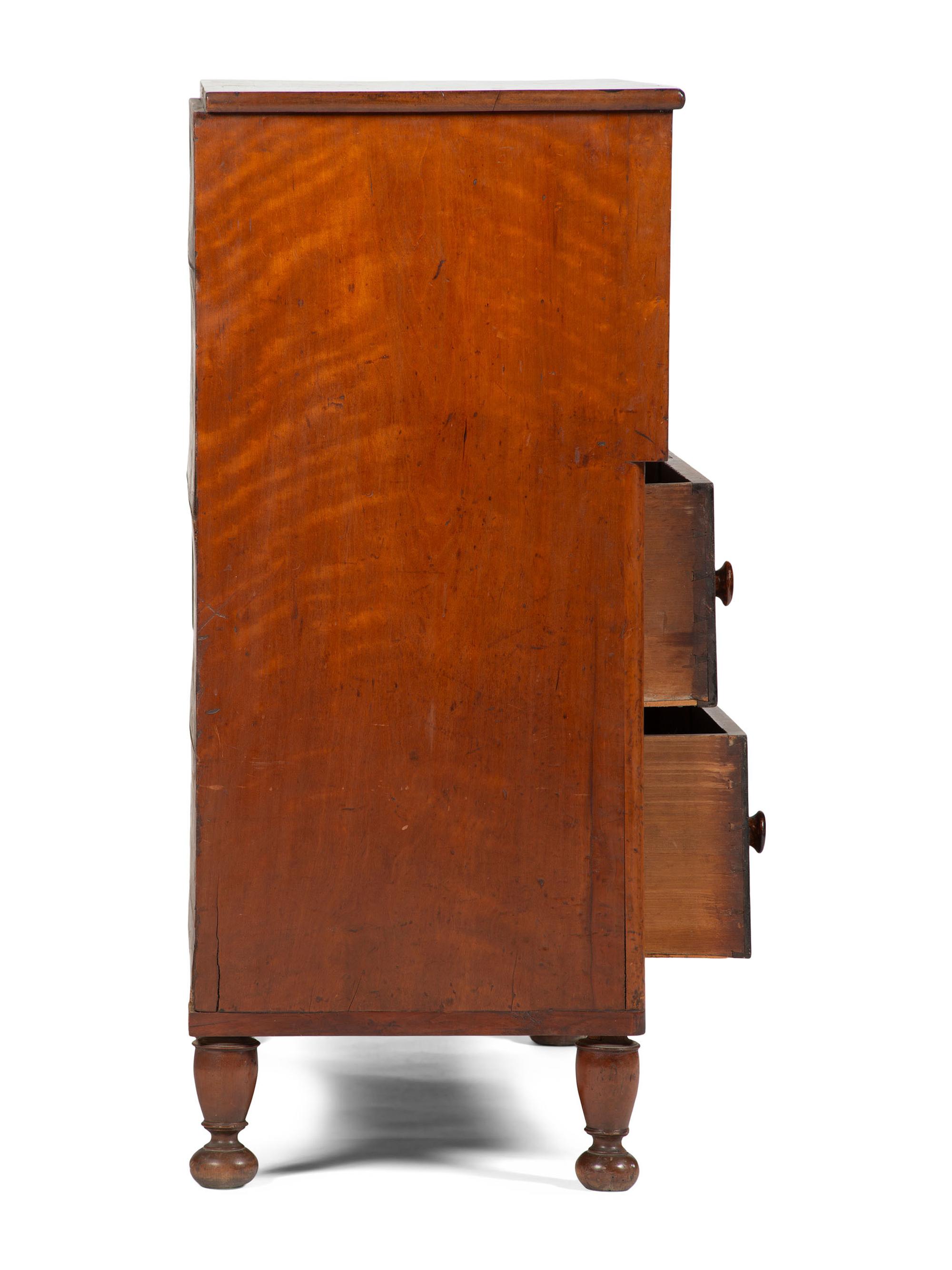 A Country Cherrywood Secretary Chest