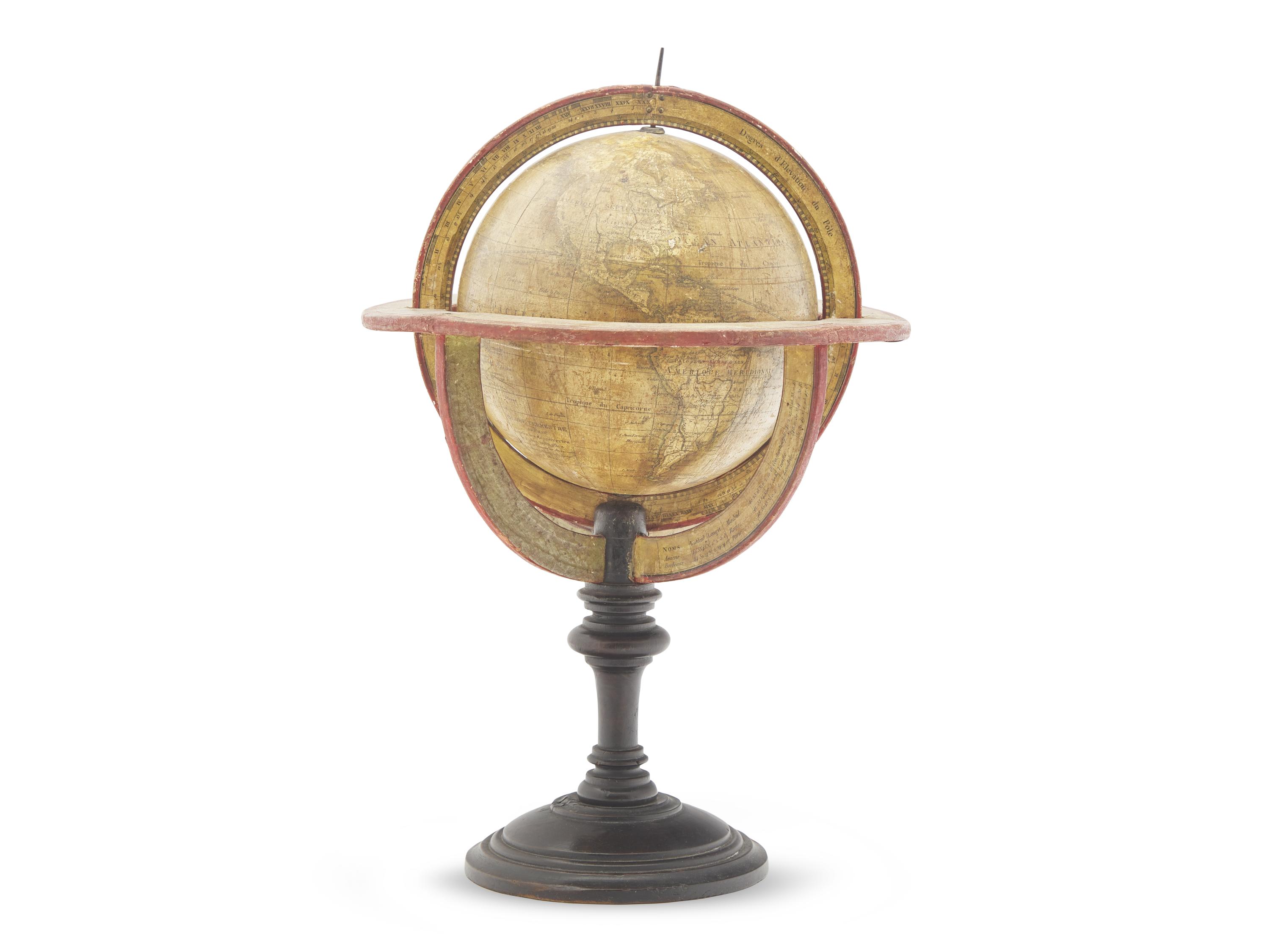 A Maison Delamarche Terrestrial Table Globe — Paris, circa 1824
