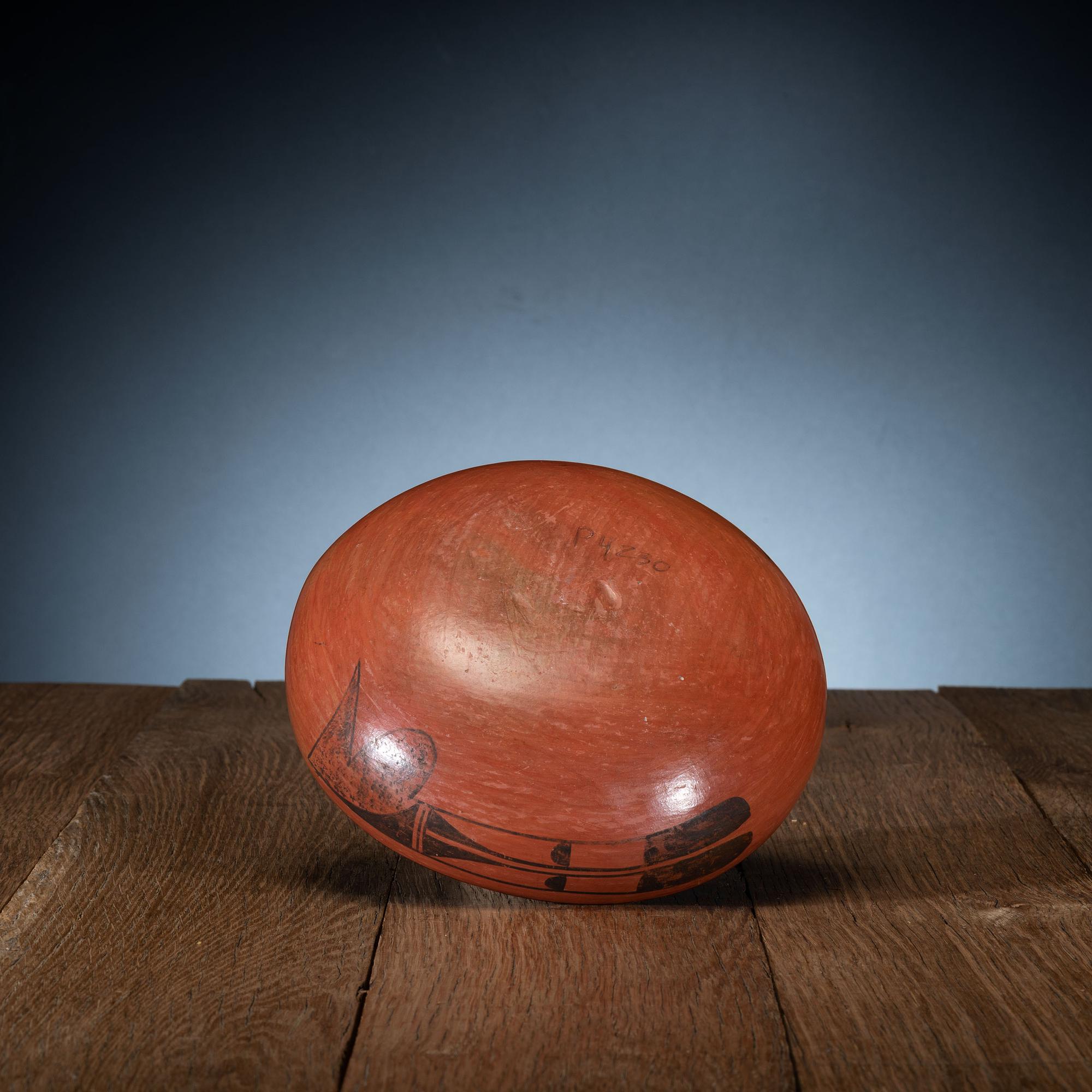 Black-on-Red Pottery Bowl