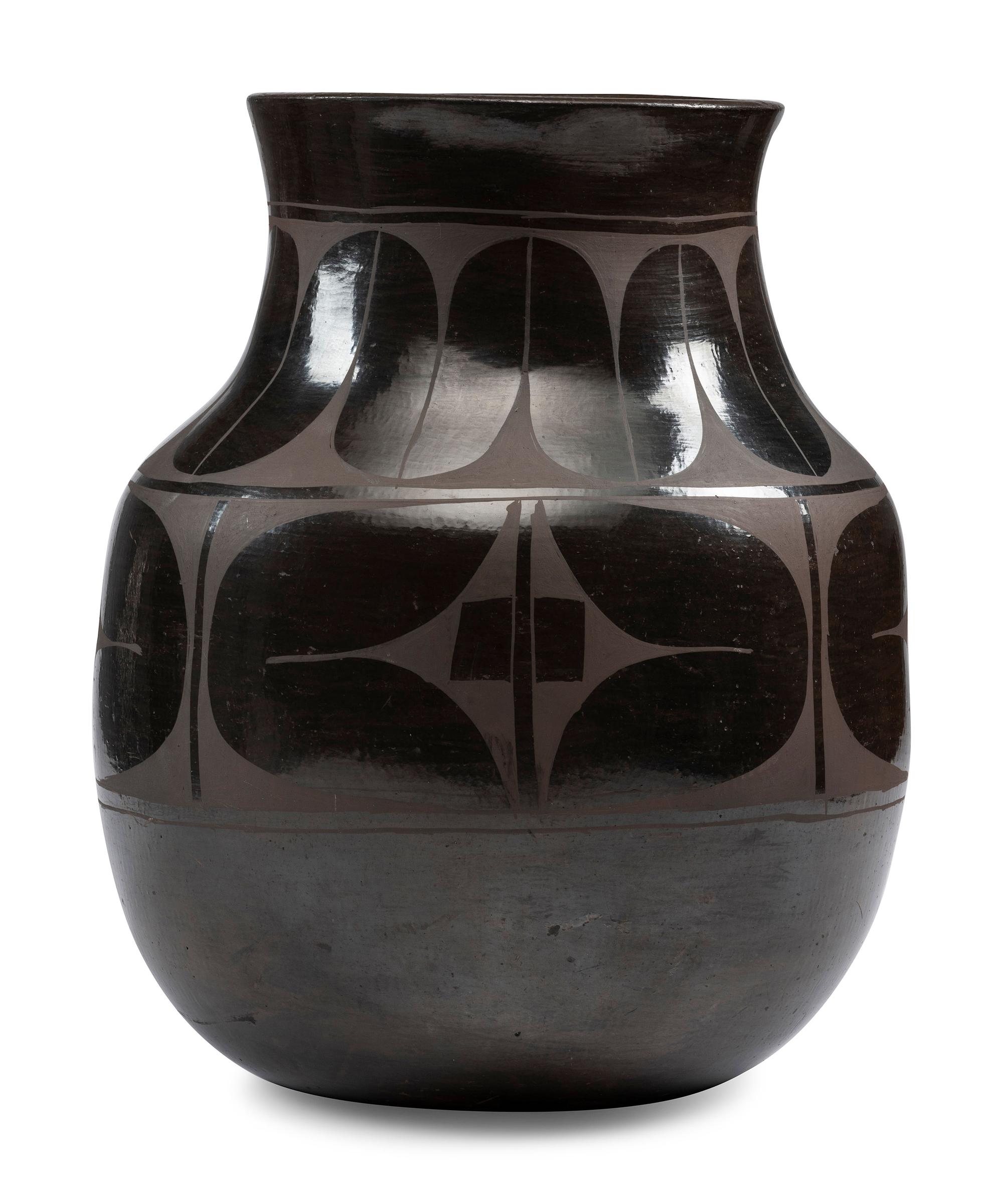 Large Blackware Pottery Jar