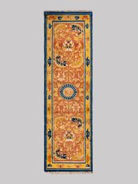 A Ningshia Wool Temple Runner and Two Ningshia Mats