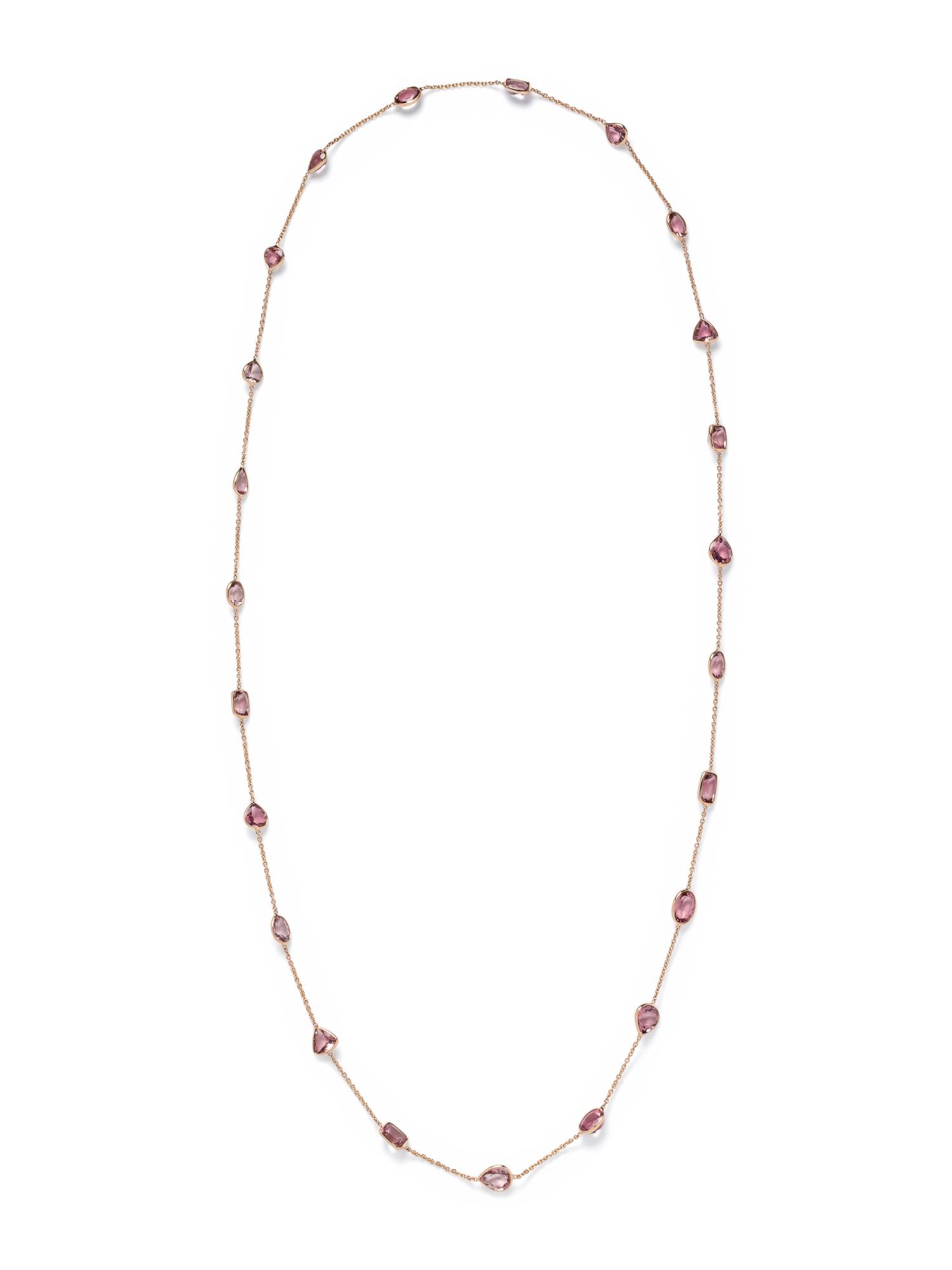 ROSE GOLD AND PINK TOURMALINE NECKLACE