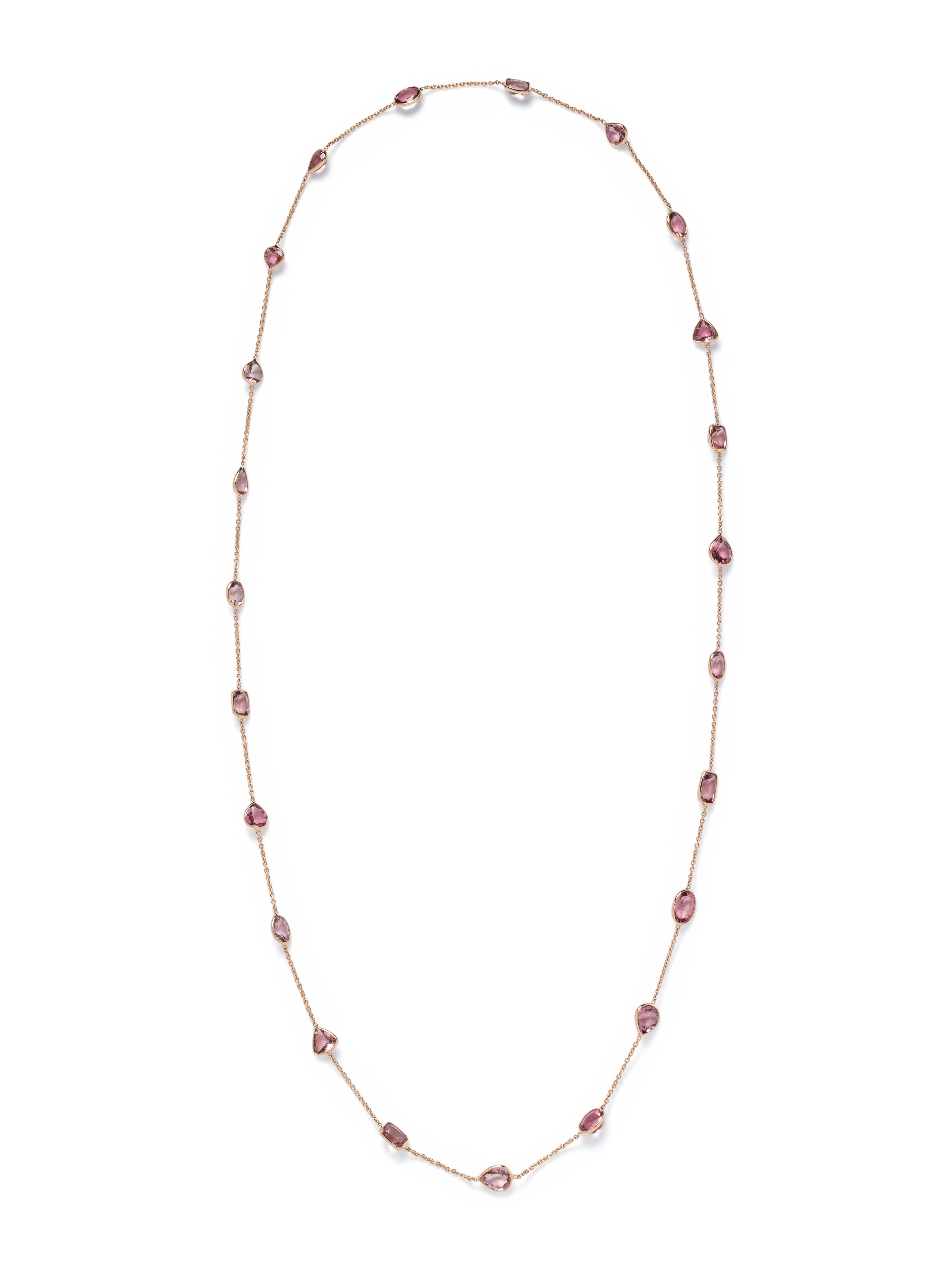 ROSE GOLD AND PINK TOURMALINE NECKLACE