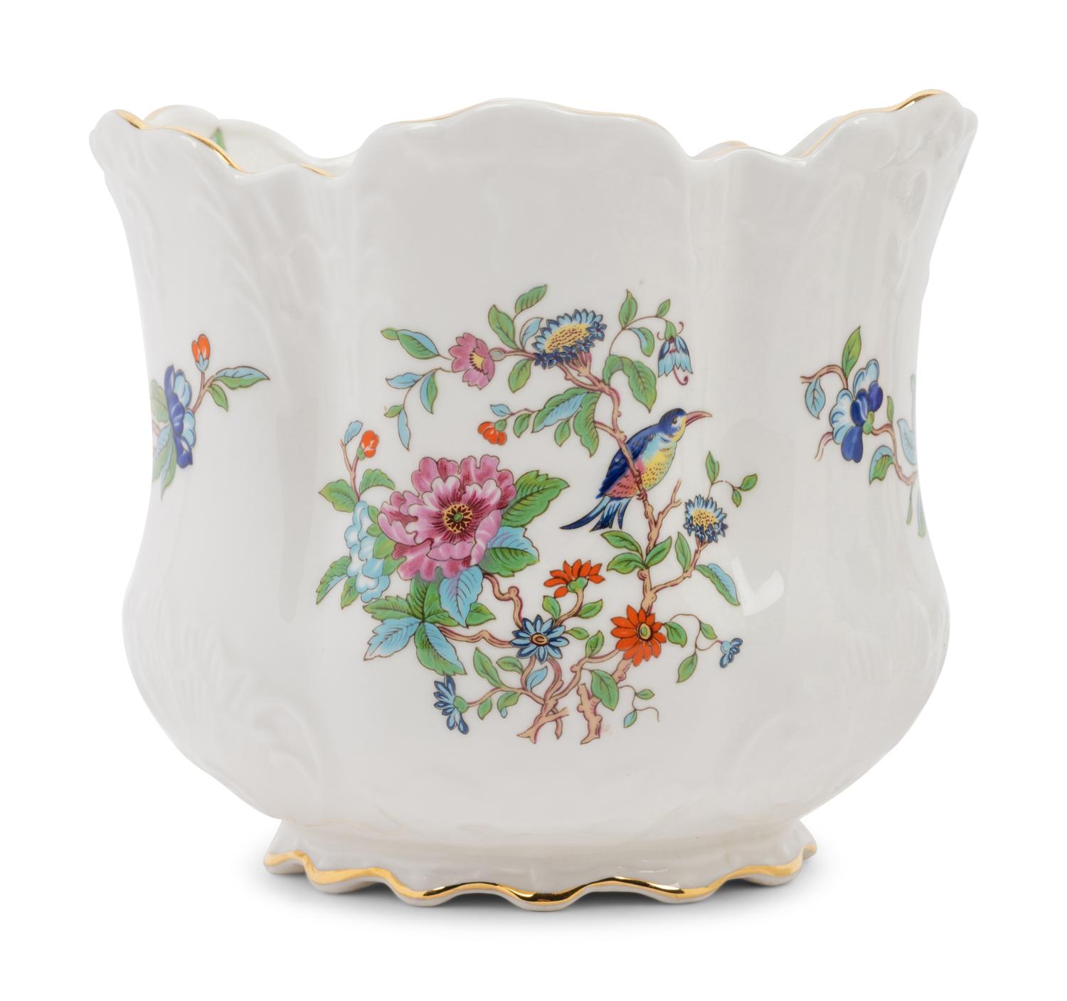 A Pair of Aynsley Porcelain Cache Pots