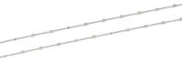 An 18 Karat White Gold and Diamond Station Necklace, 6.10 dwts.