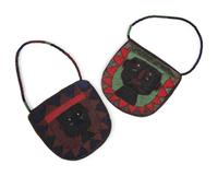 Yoruba Beaded Diviner's Hanging Panel and Beaded Purses