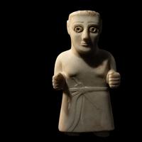 A South Arabian Alabaster Standing Warrior