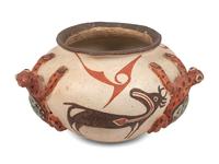 Zuni Frog Jar, with Heartline Deer