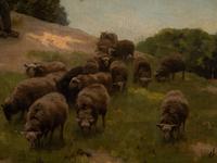 Shepherd with Flock
