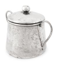 A Peruvian Silver Lidded Sugar Dish