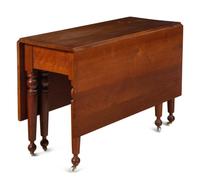 A Late Federal Cherrywood Drop-Leaf Dining Table (Please send consignor donation receipt once donated)