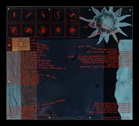 Opal Gospel (complete set of ten screenprints in colors on movable acrylic panels with the original Lucite base and screenprinted stainless steel cover), 1971