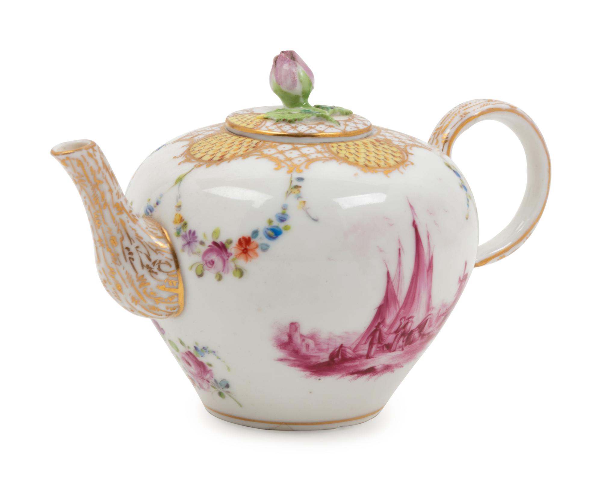 A Carl Thieme Porcelain Teapot