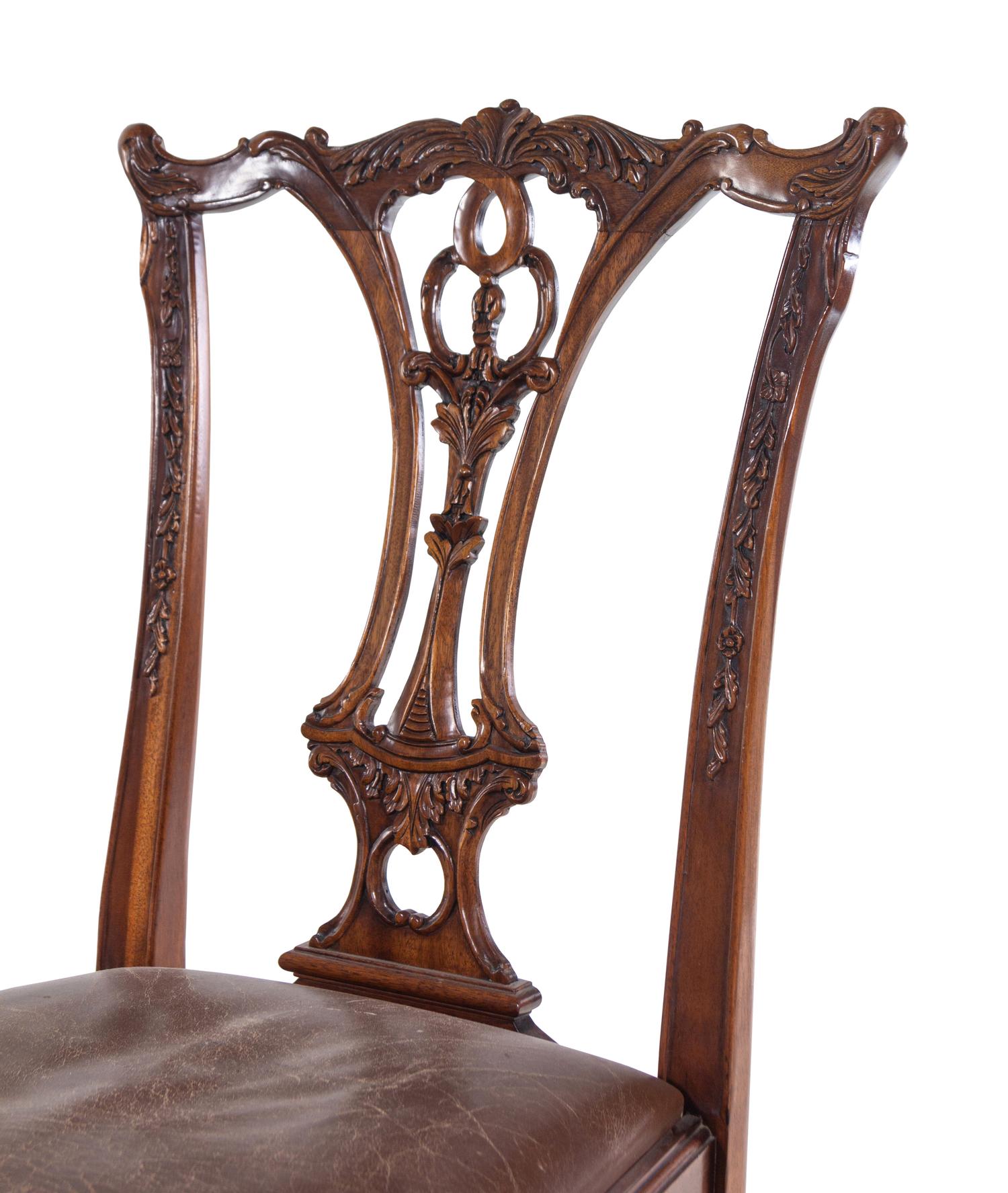 A Set of Eight George III Style Mahogany Dining Chairs