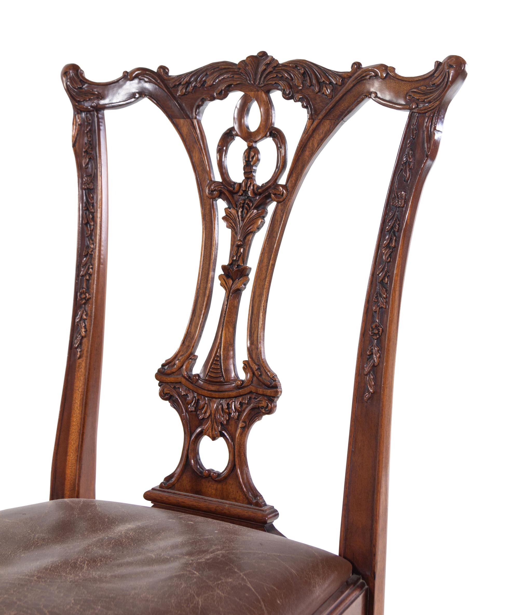 A Set of Eight George III Style Mahogany Dining Chairs