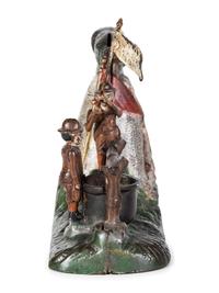 A J. and E. Stevens 'Boy Scout Camp' Cast Iron Mechanical Bank