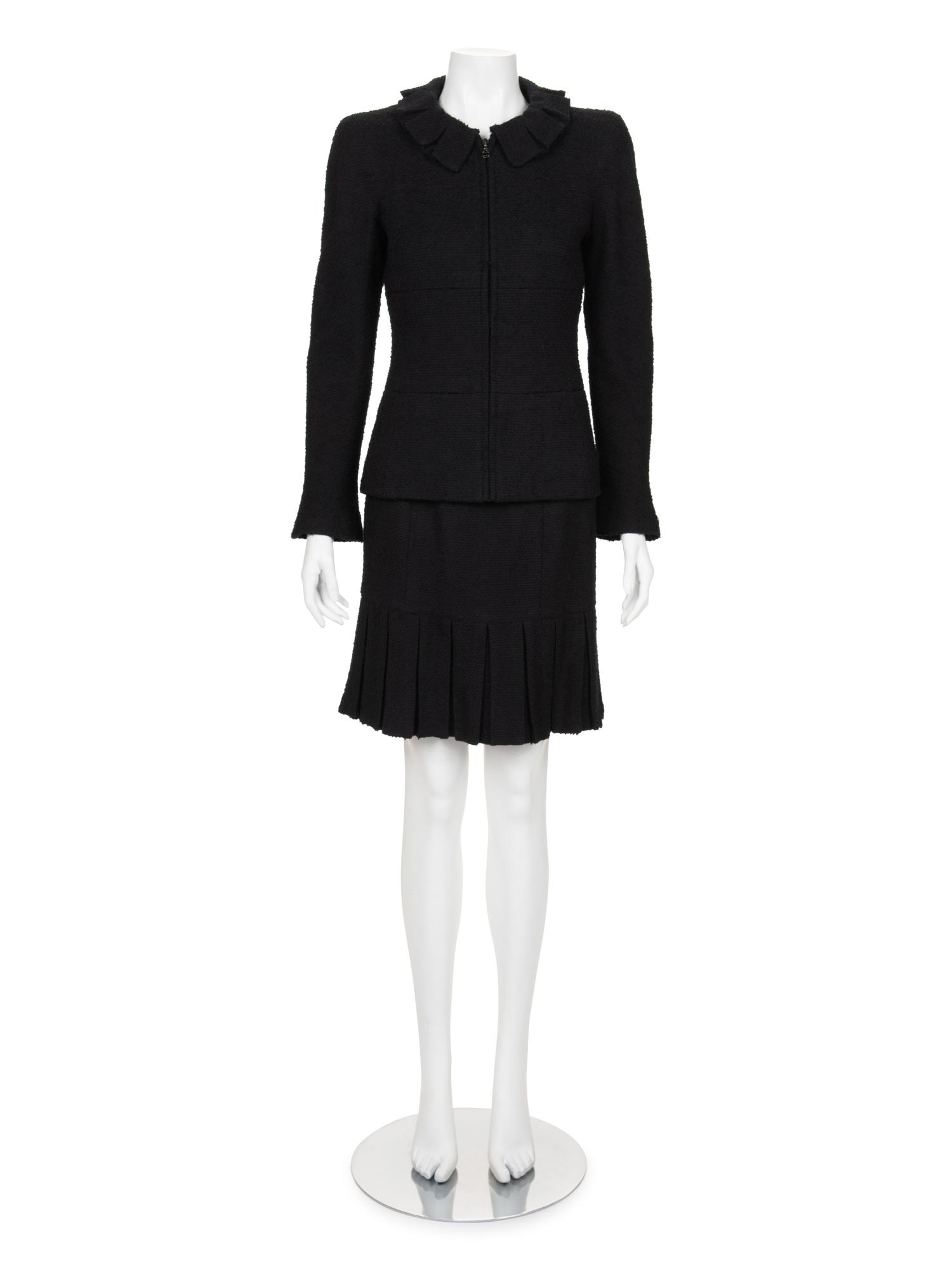 Chanel Tweed Pleated Skirt Ensemble, Fall 1997