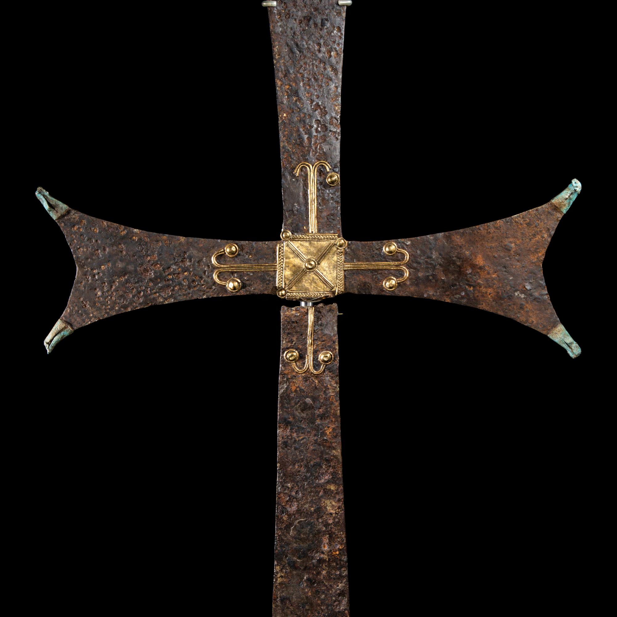 A Byzantine Iron and Gilt-Bronze Processional Cross