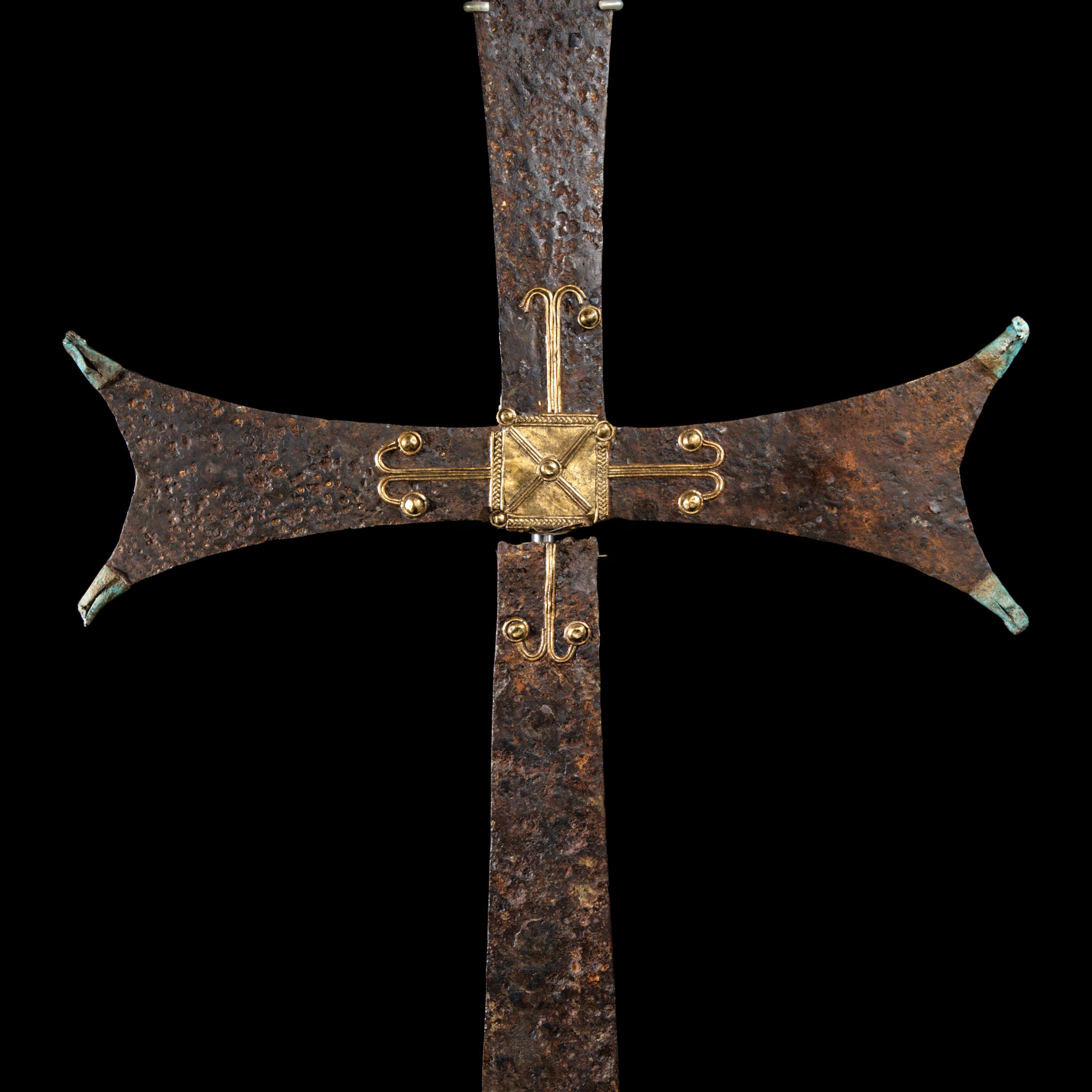 A Byzantine Iron and Gilt-Bronze Processional Cross