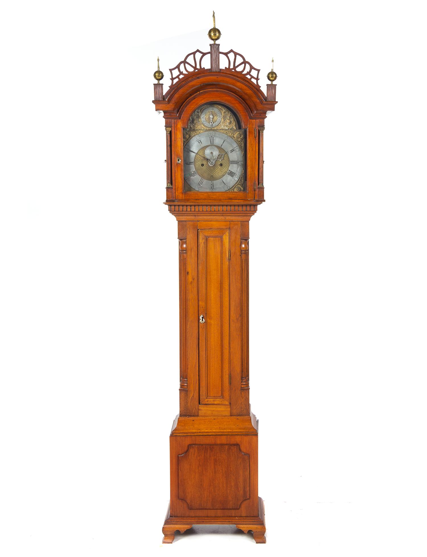 A Federal Walnut Tall Case Clock