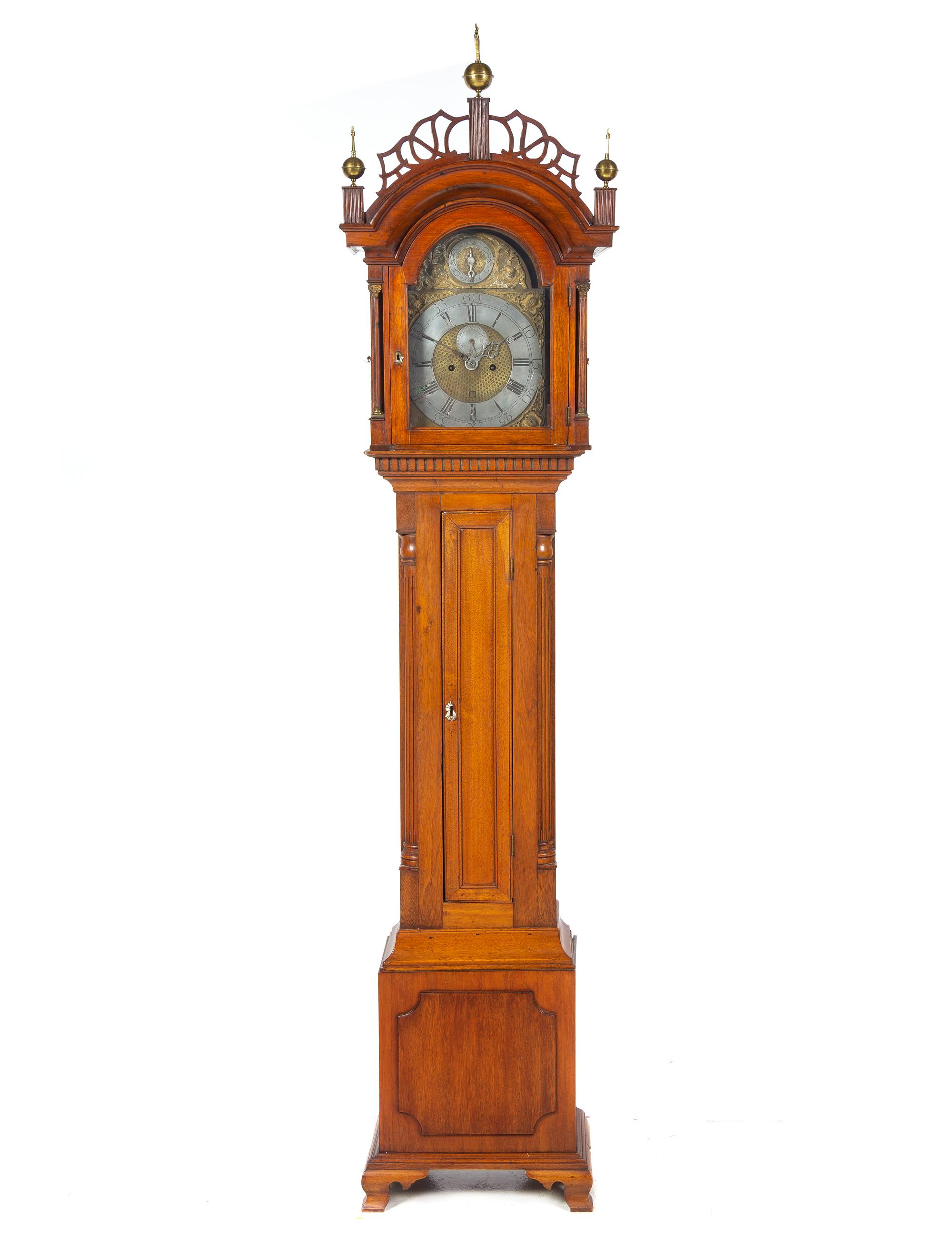 A Federal Walnut Tall Case Clock