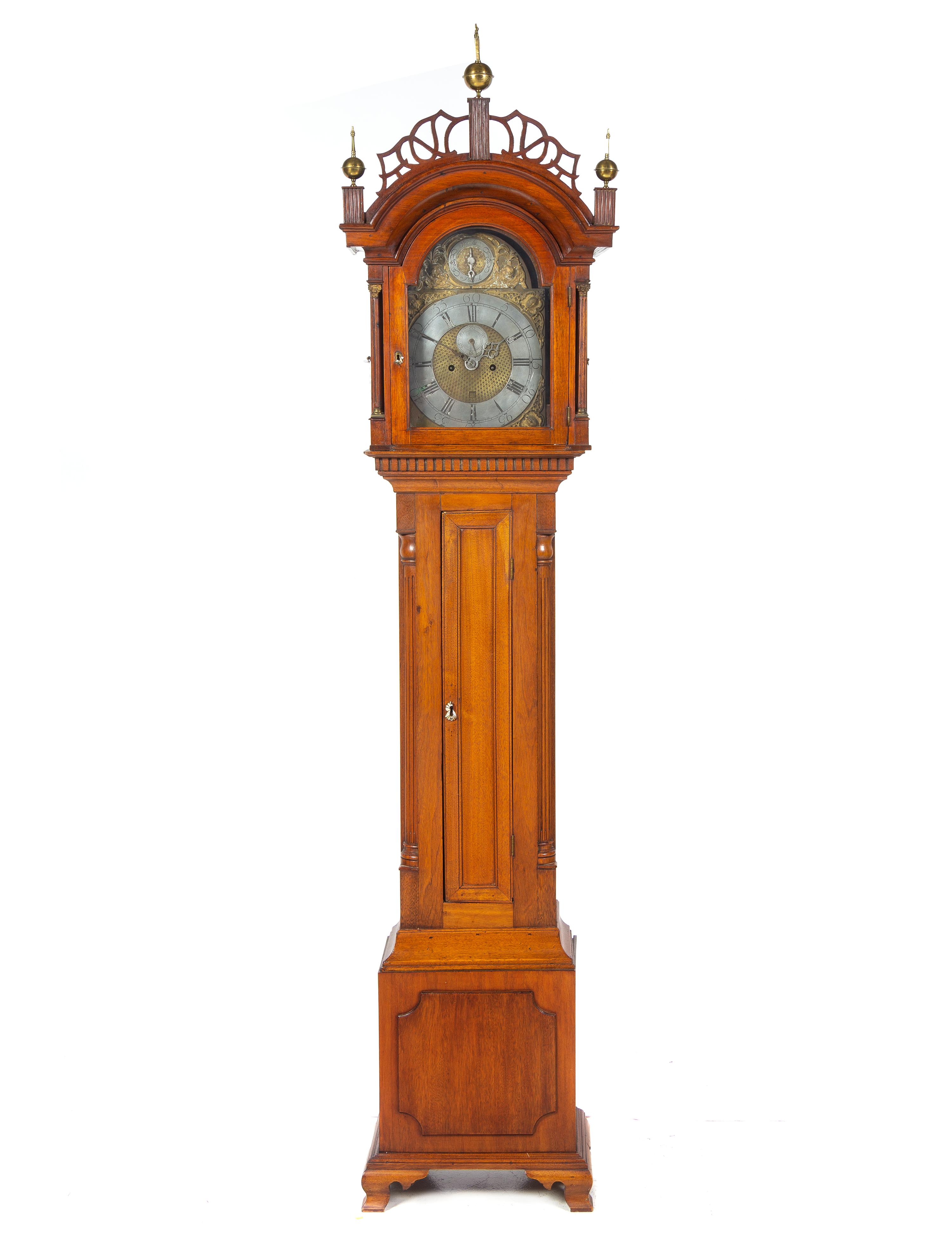 A Federal Walnut Tall Case Clock