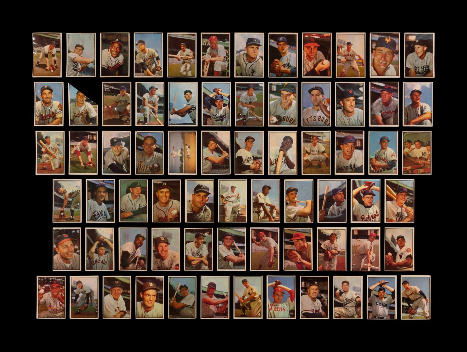 A Near Set of 1953 Bowman Color Baseball Cards (158/160)
