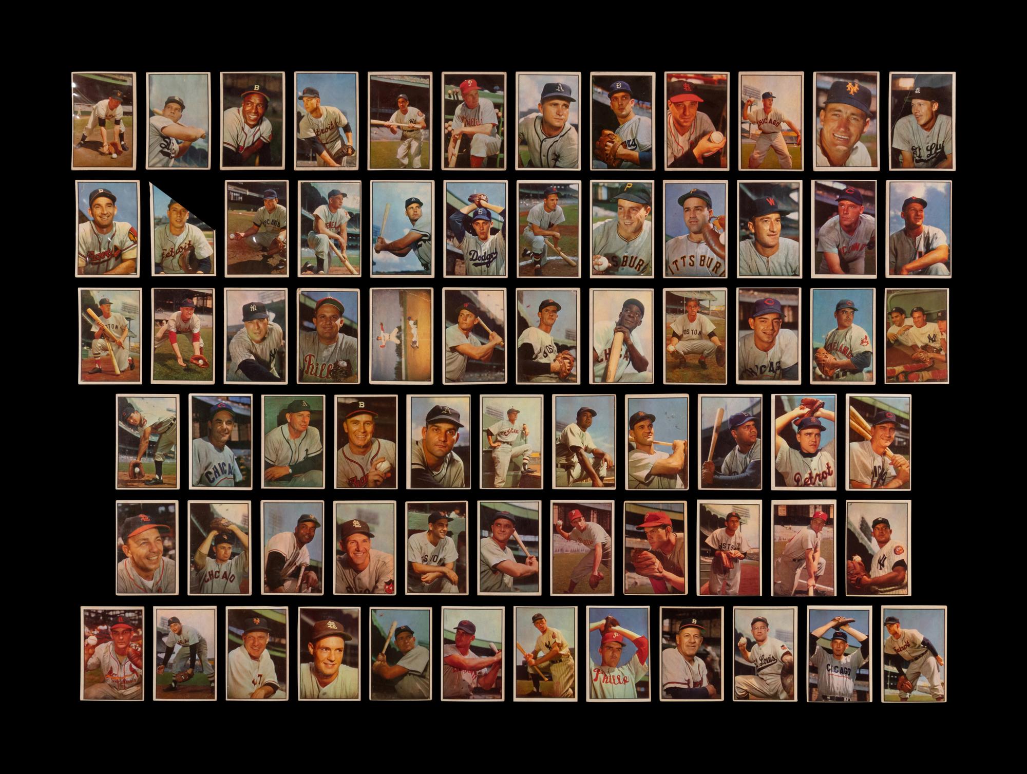 A Near Set of 1953 Bowman Color Baseball Cards (158/160)
