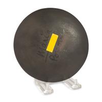 Blackware Pottery Plate, with Repeating Feather Design
