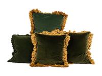 A Group of Four Flemish Tapestry Throw Pillows