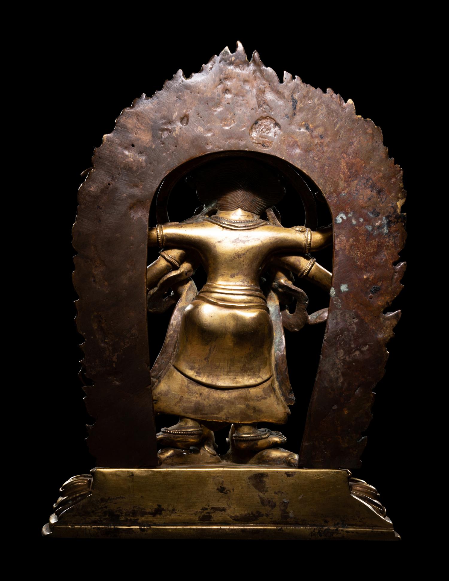 A Sino-Tibetan Gilt Bronze Figure of Bodhisattva