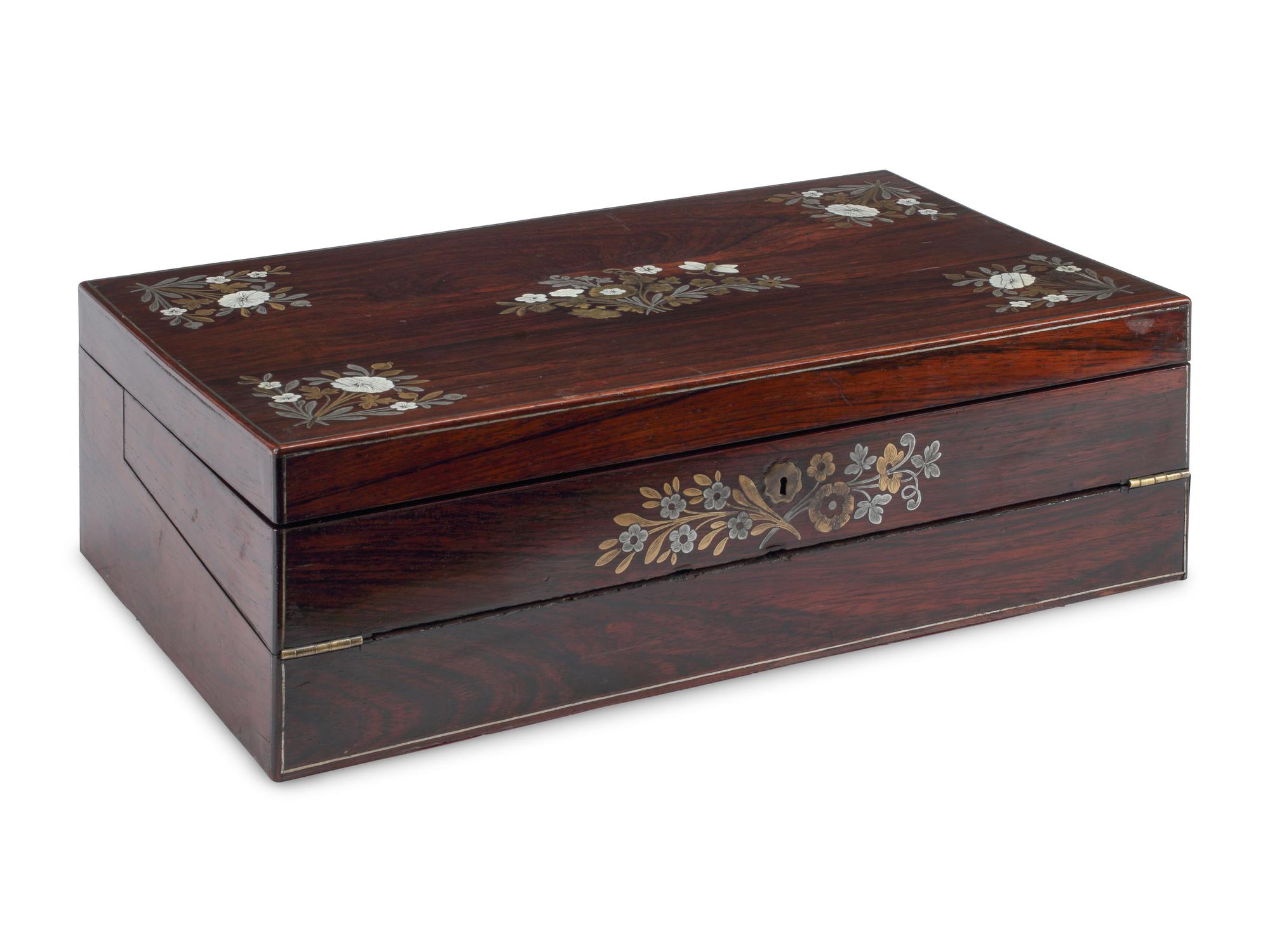 An English Inlaid Writing Box