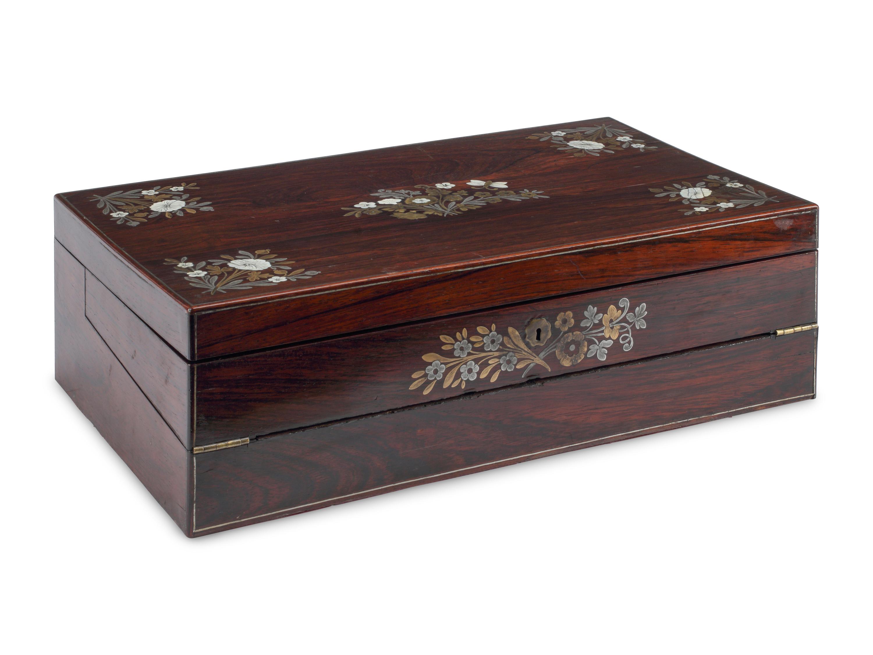 An English Inlaid Writing Box