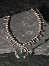 Navajo Child's Squash Blossom Necklace