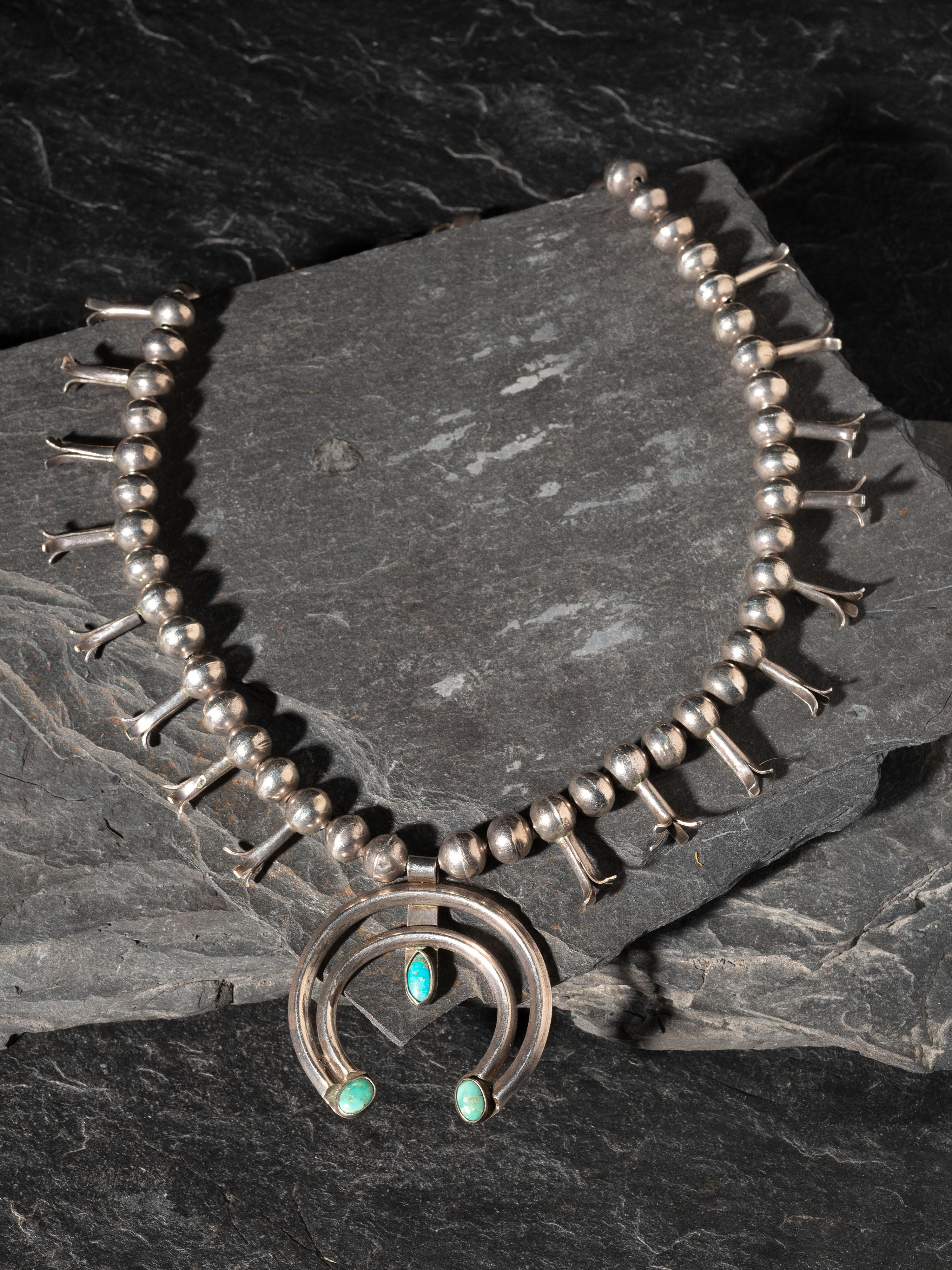 Navajo Child's Squash Blossom Necklace