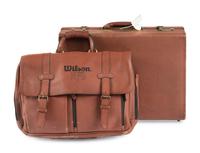 A Group of Two Uncommon Wilson Sporting Goods NFL Football Leather Salesman Bags