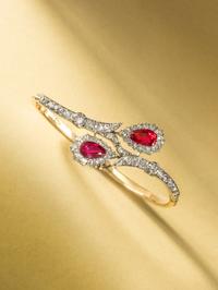 AN IMPORTANT, ANTIQUE BURMESE RUBY AND DIAMOND BRACELET