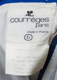 A Group of Three Courreges Skirts, Mint and navy, Size A, blue Size B.