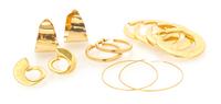 A Collection of Yellow Gold Hoop Earrings, 29.00 dwts.