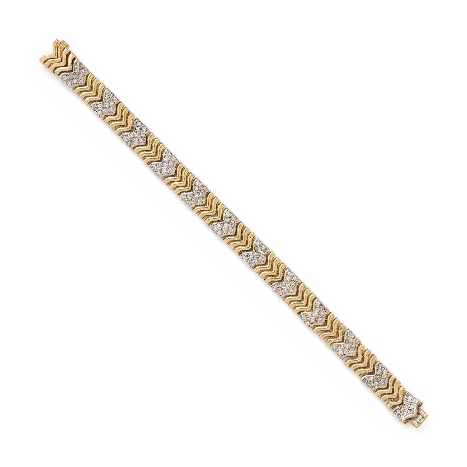 YELLOW GOLD AND DIAMOND BRACELET