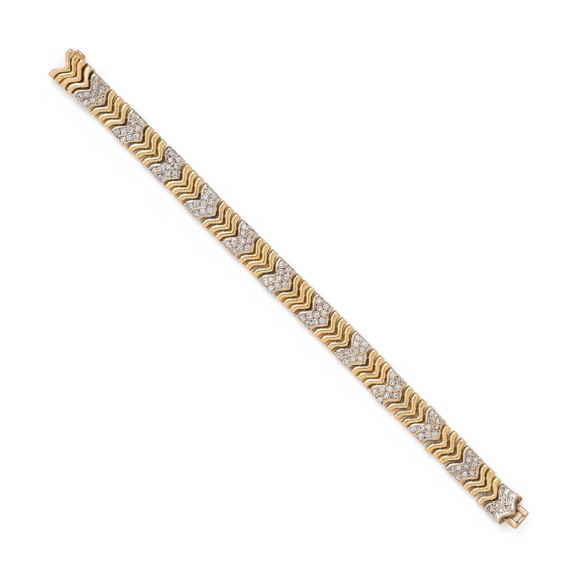 YELLOW GOLD AND DIAMOND BRACELET