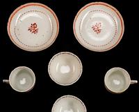 A Chinese Export Porcelain Assembled Part Tea Service