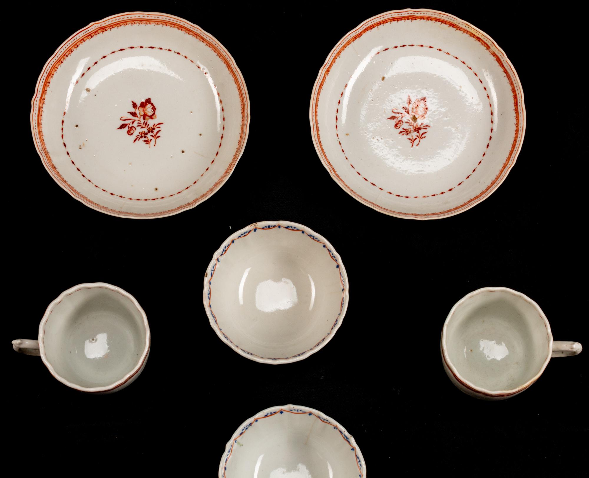 A Chinese Export Porcelain Assembled Part Tea Service
