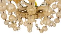 A Murano Hand Blown Glass Four Light Chandelier In the Manner of Tulipan — 20th Century