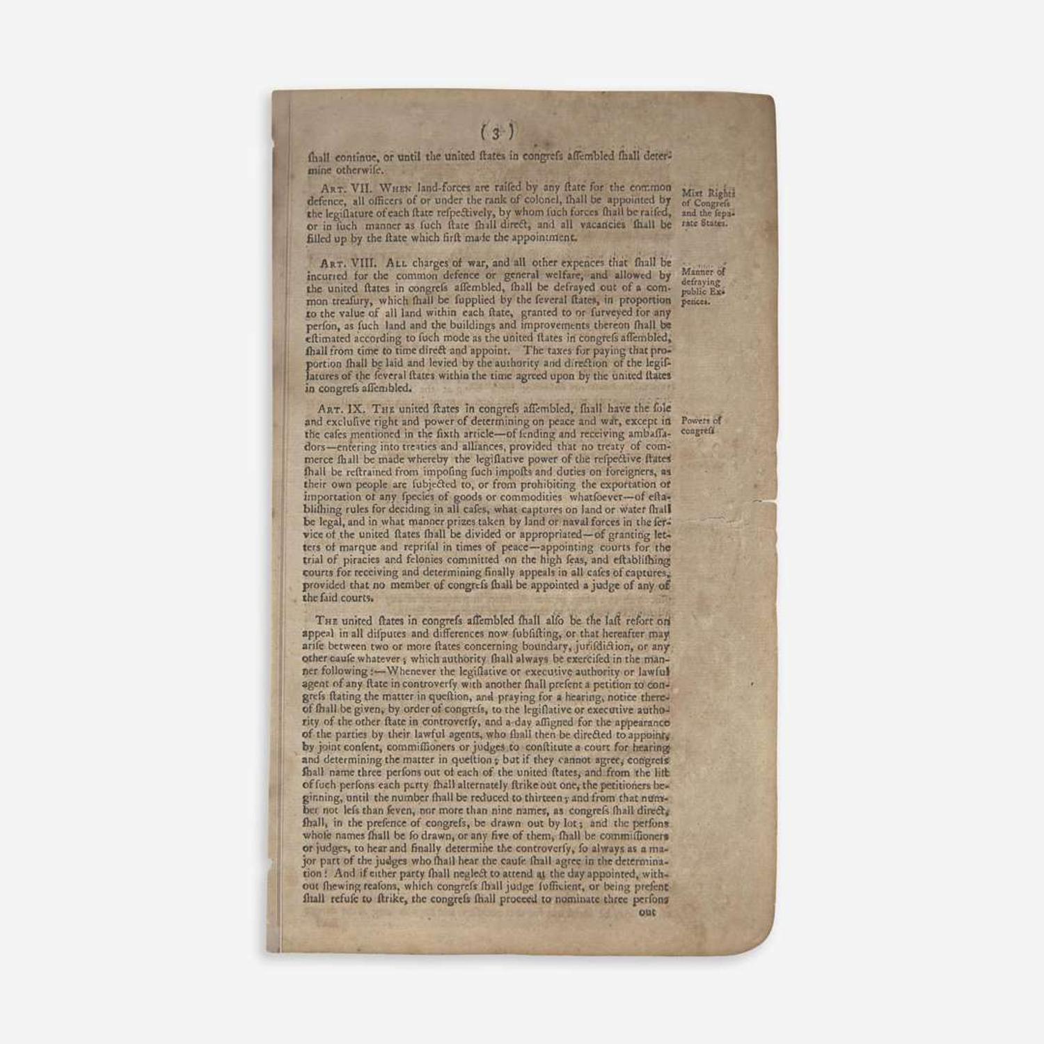 [Americana] Articles of Confederation and Perpetual Union...