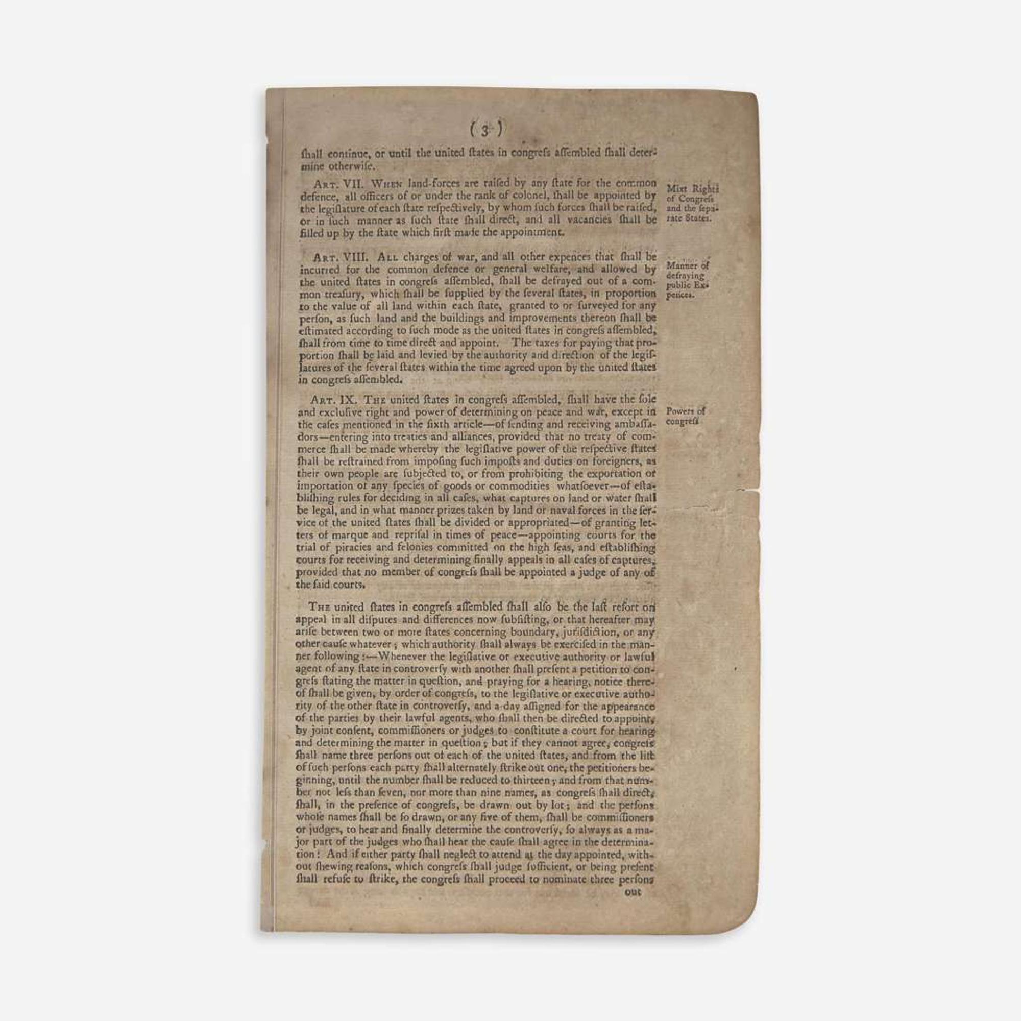 [Americana] Articles of Confederation and Perpetual Union...