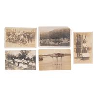[EARLY PHOTOGRAPHY - TRAVEL & LEISURE]. A collection of 100+ photographs mostly featuring natural scenery and hobbyists enjoying their crafts, including: