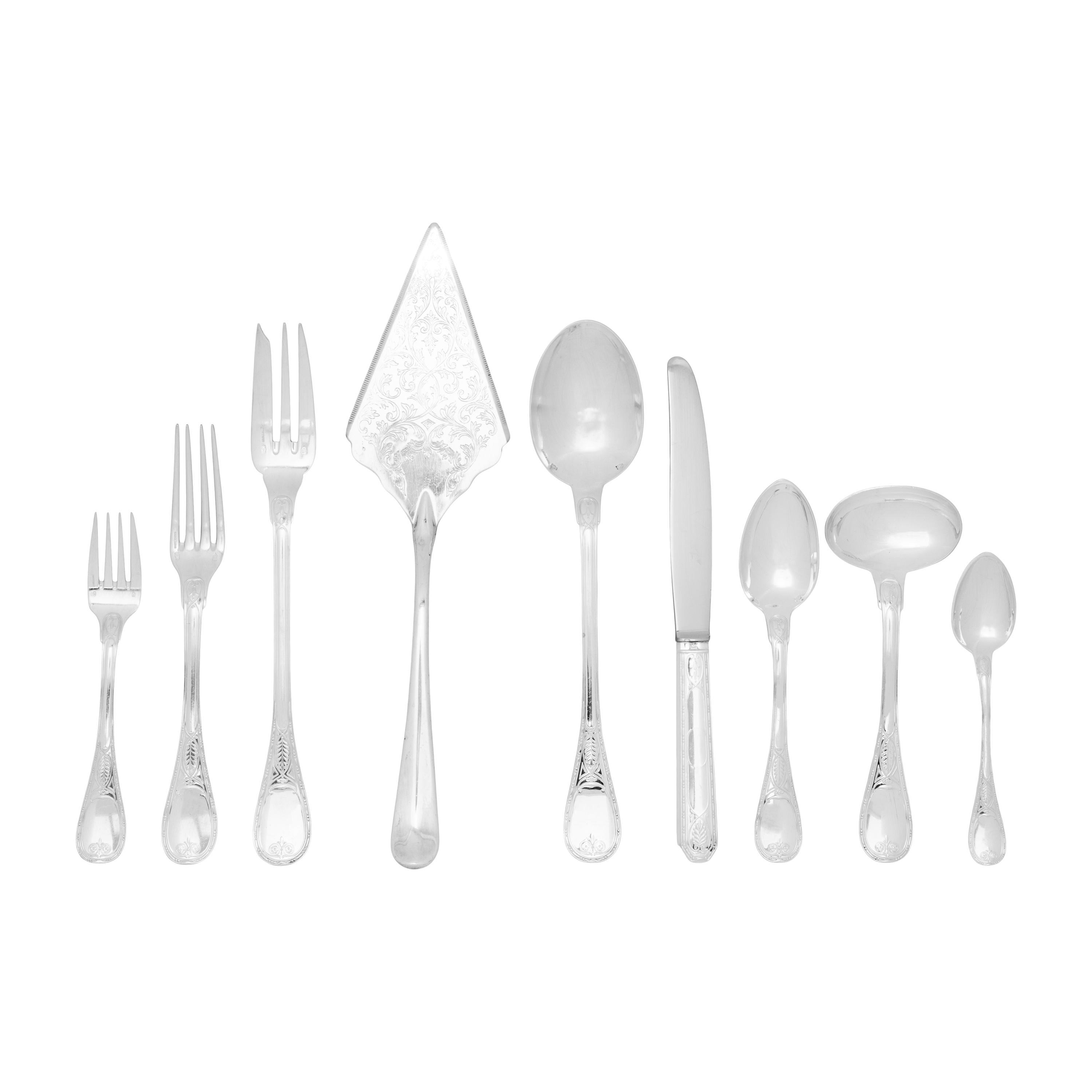A French Silver Flatware Service