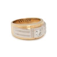 BICOLOR GOLD AND DIAMOND RING
