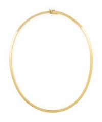 YELLOW GOLD OMEGA NECKLACE WITH TWO PENDANTS